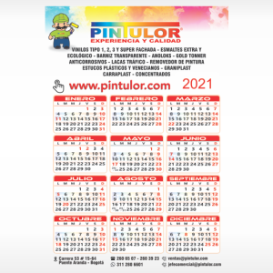 Almanaque Mural 32 x 23,5  Octavo